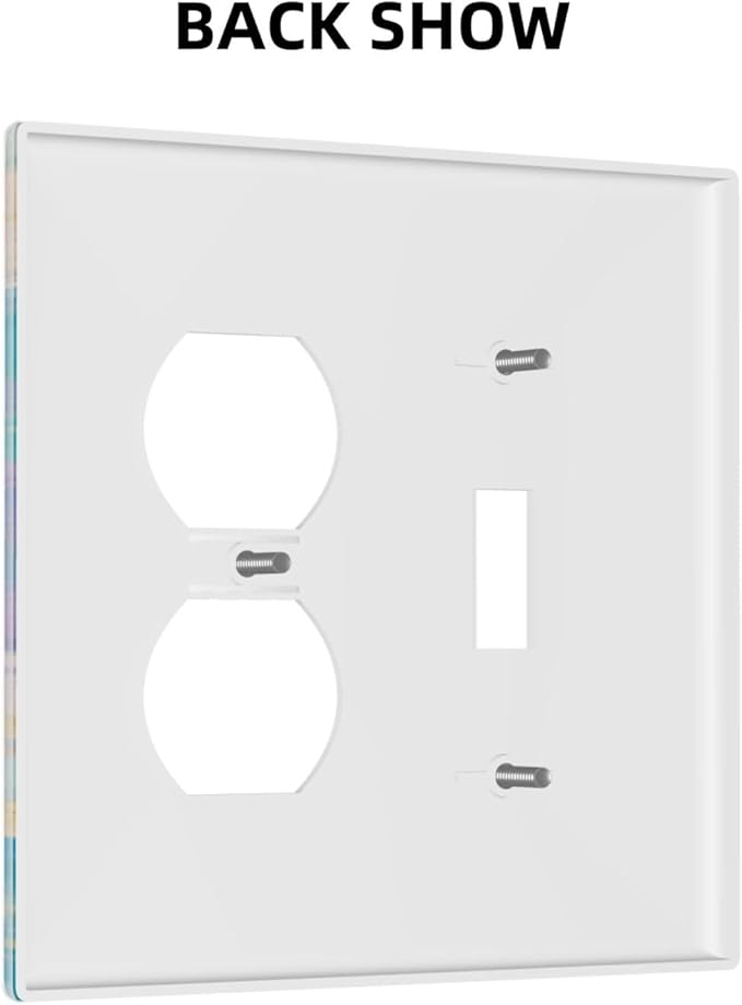 Sea Turtle Starfish Ocean Single Toggle Duplex Combo Outlet Wall Plate Decorative 2 Gang Light Switch Covers Electrical Switchplate Home Decorate Faceplat for Bathroom Bedroom Kitchen Room