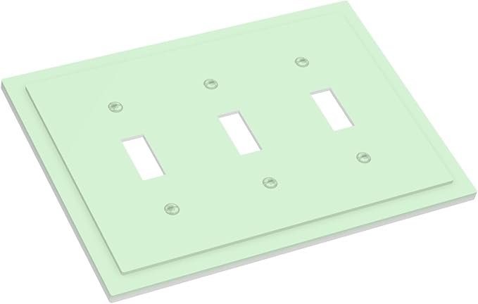 Green 3 Gang Light Switch Plate Decorative Triple Toggle Wall Plate Cover Electrical Faceplate Switch Face Plate