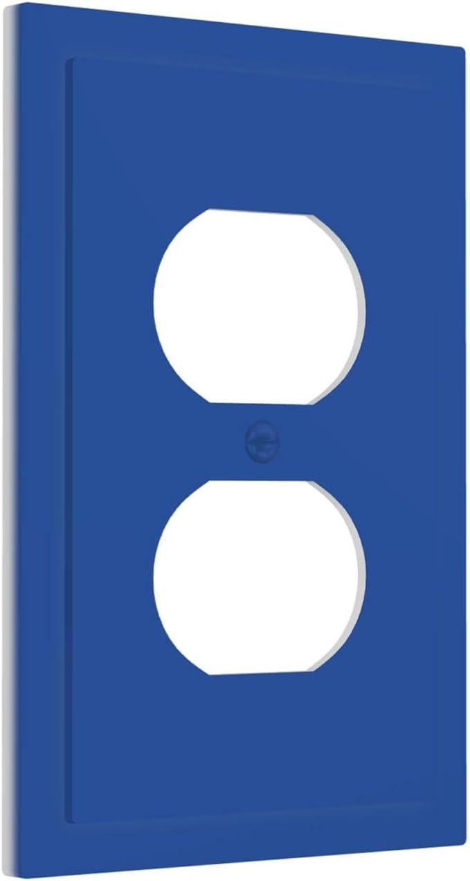 Blue 1 Gang Electrical Duplex Wall Plate Receptacle Outlet Covers Decorative Dual Single Device Light Switch Cover Switchplate