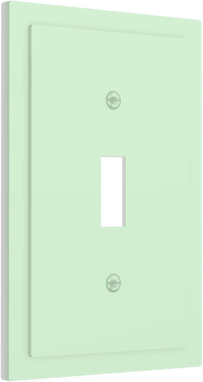 Green 1 Gang Light Switch Cpver Outlet Covers Decorative Single Toggle Wall Plate Electrical Switchplate Faceplate