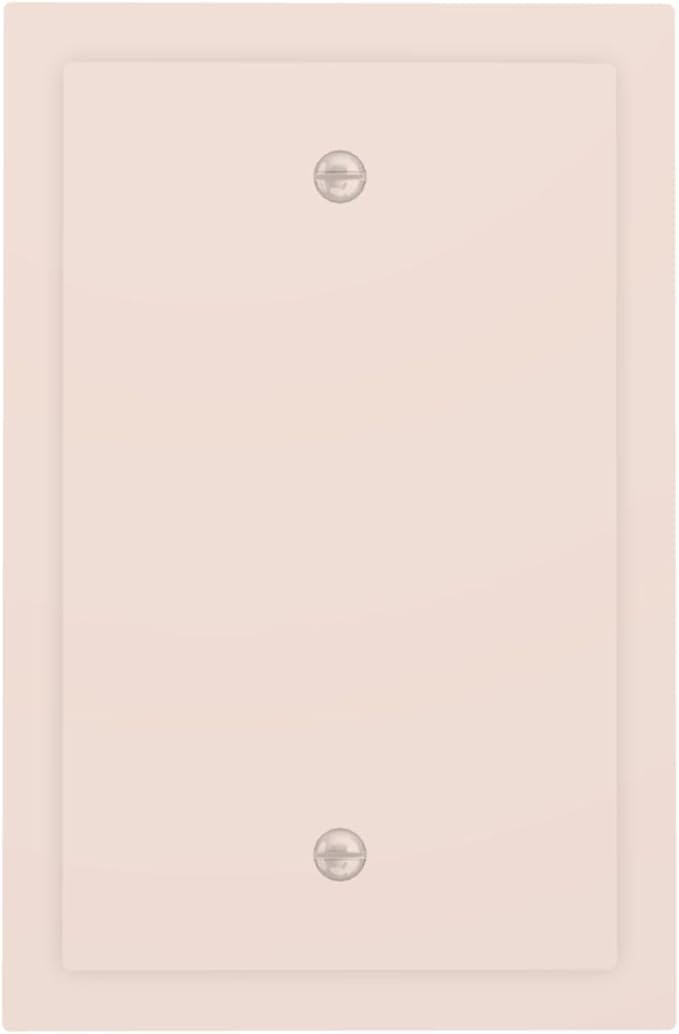 Beige Decorative 1 Gang No Device Blank Wall Plate Blank Light Switch Cover Switchplate Electric Unused Faceplate Covers