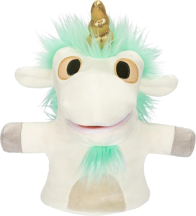 Bluey Unicorse & Bob Bilby Hand Puppet Plush 2-Pack – 8-9” Soft Deluxe Fabric, Embroidered Details, Perfect for Toddler Hands, Imaginative Play, Official Bluey Toys, Amazon Exclusive