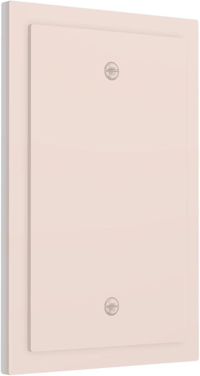Beige Decorative 1 Gang No Device Blank Wall Plate Blank Light Switch Cover Switchplate Electric Unused Faceplate Covers