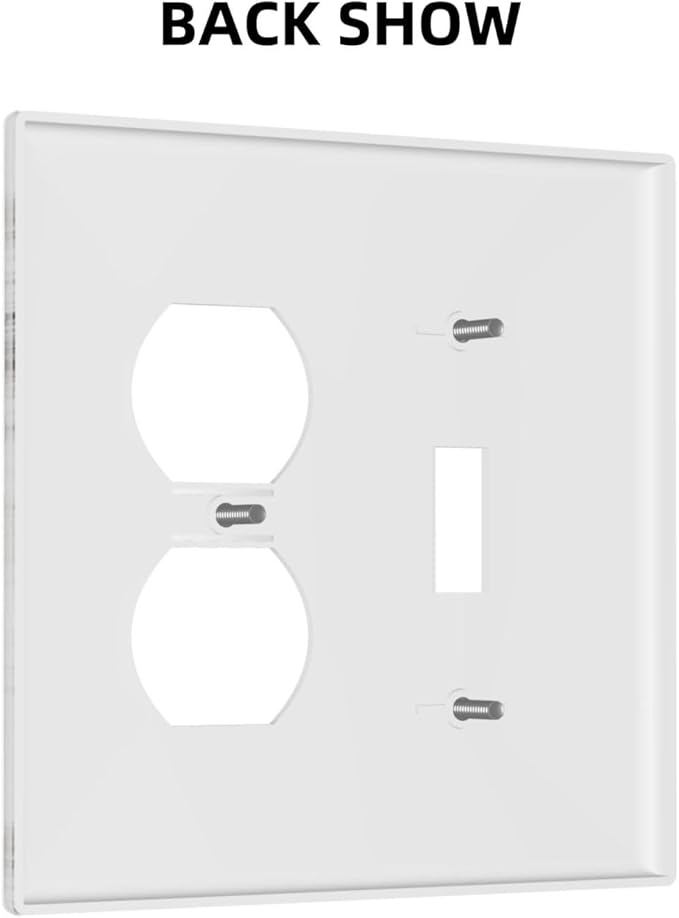 White And Gray Marble Patterns Texture Abstract Print Wallplates 1 Toggle 1 Duplex Switch Plate Electrical GFCI Faceplate Decorative Light Switch Covers for Bathroom Kitchen Decor