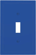 Navy Blue 1 Gang Toggle Light Switch Cover, Decorative Blue Single Toggle Wall Plate Electrical Switchplate Faceplate Solid Royal Outlet Covers