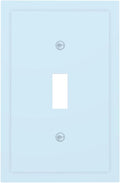 Decorative Solid Light Blue 1 Gang Single Toggle Light Switch Cpver Electrical Elegant Aqua/Teal Royal Blue Wall Plate Decorator Outlet Switchplate Faceplate Covers