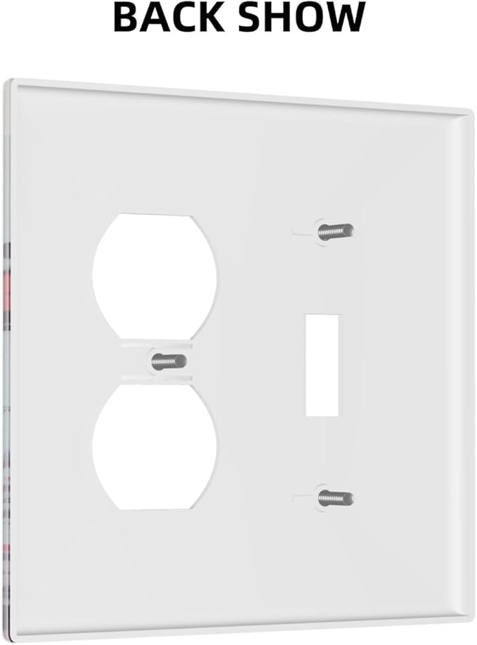 Decorative Outlet Covers Colorful Watercolor Wildflowers Elegant Painting Floral 2 Gang Wall Plate Single Toggle Duplex Light Switch Cover Switch Plate Covers Faceplate for Bedroom Decor