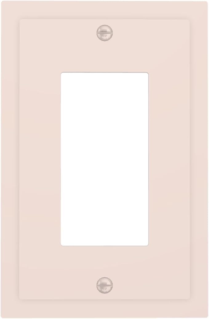 Beige Decorative 1 Gang Rocker/Decorator Outlet Light Switch Wall Plate Cover Faceplate Face Switch GFCI Outlet Cover Plate
