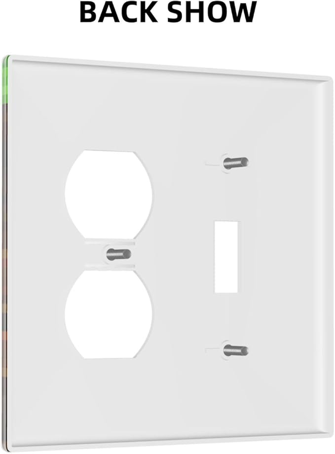 Outlet Covers Pixel Grass Block 2 Gang Decorative Switch Plates 1 Toggle Duplex Combo Light Switch Cover GFCI Electrical Wall Plates for Kids Room Home Decor