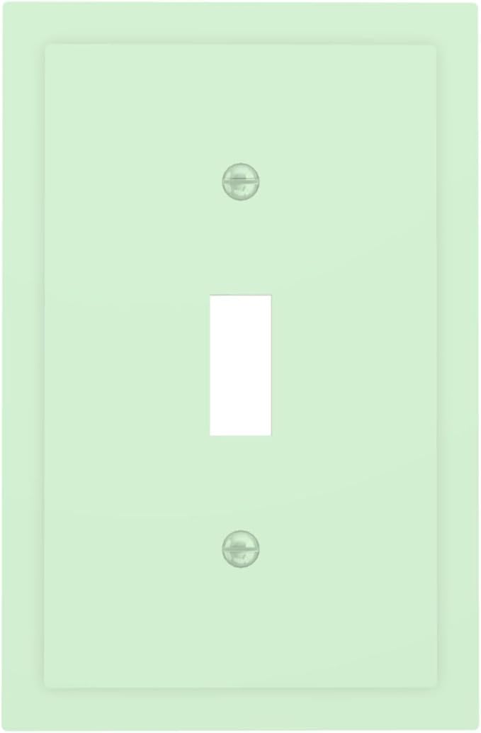 Green 1 Gang Light Switch Cpver Outlet Covers Decorative Single Toggle Wall Plate Electrical Switchplate Faceplate