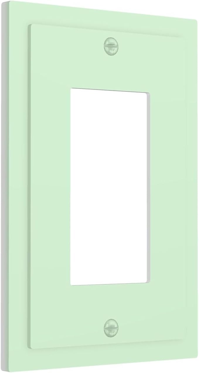Green Decorative 1 Gang Rocker/Decorator Outlet Light Switch Wall Plate Cover Faceplate Face Switch GFCI Outlet Cover Plate
