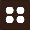 Coffee Brown 2 Gang Double Duplex Receptacle Combo Outlet Light Switch Cover Wall Plate Electrical Faceplate Decorative Dual Device Switchplate