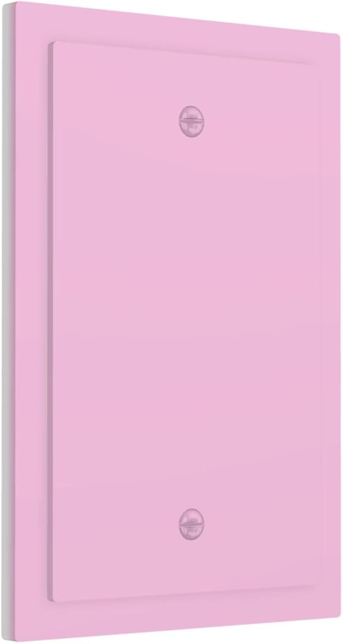 Light Purple Decorative 1 Gang No Device Blank Wall Plate Lavender Girly Fashion Trendy Elegant Luxury Solid Purple Light Switch Cover Switchplate Electric Unused Faceplate Covers