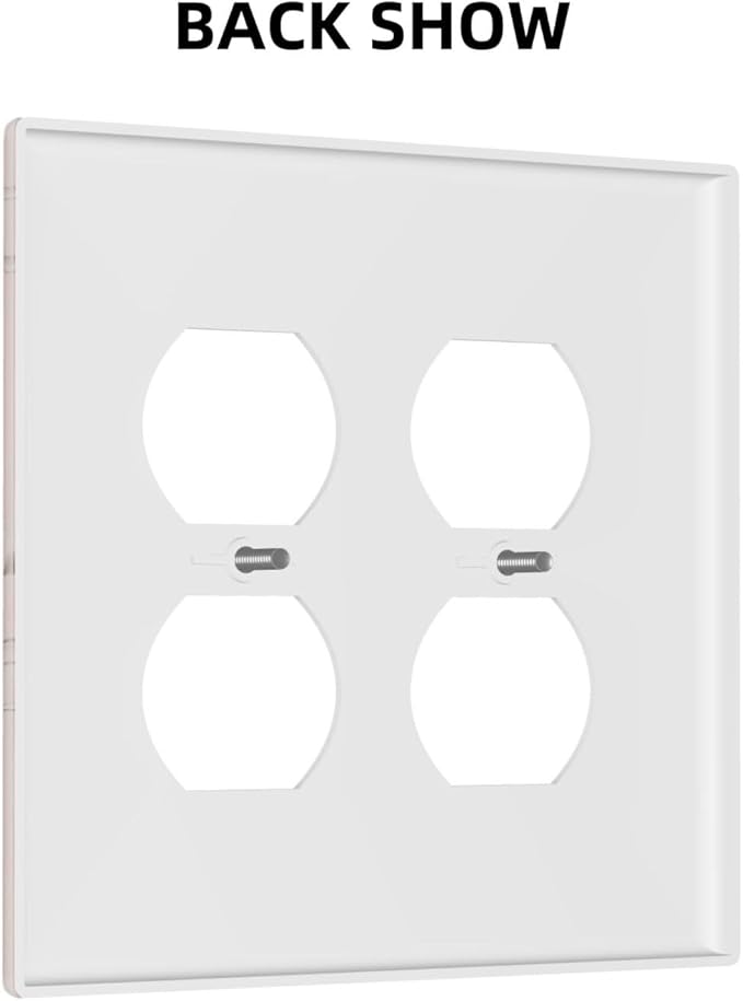 Pink Background Flowers Bird Butterflies Floral Outlet Covers 2 Gang Double Duplex Decorative Light Switch Covers Electrical Wallplates Socket Faceplate for Bedroom Living Room Decor