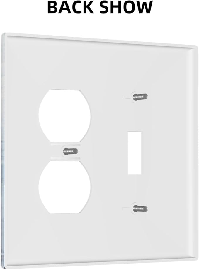 Blue Marble Abstract Ombre Chic Luxury Print Wallplates 1 Toggle 1 Duplex Switch Plate Electrical GFCI Faceplate Decorative Light Switch Covers for Bathroom Living Room Decor