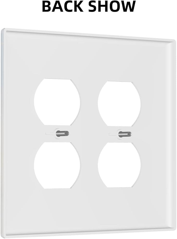 Modern Art Blue Gold Marble Abstract Luxury Print Outlet Covers 2 Gang Double Duplex Decorative Light Switch Covers Electrical Wallplates Socket Faceplate for Bathroom Living Room Decor