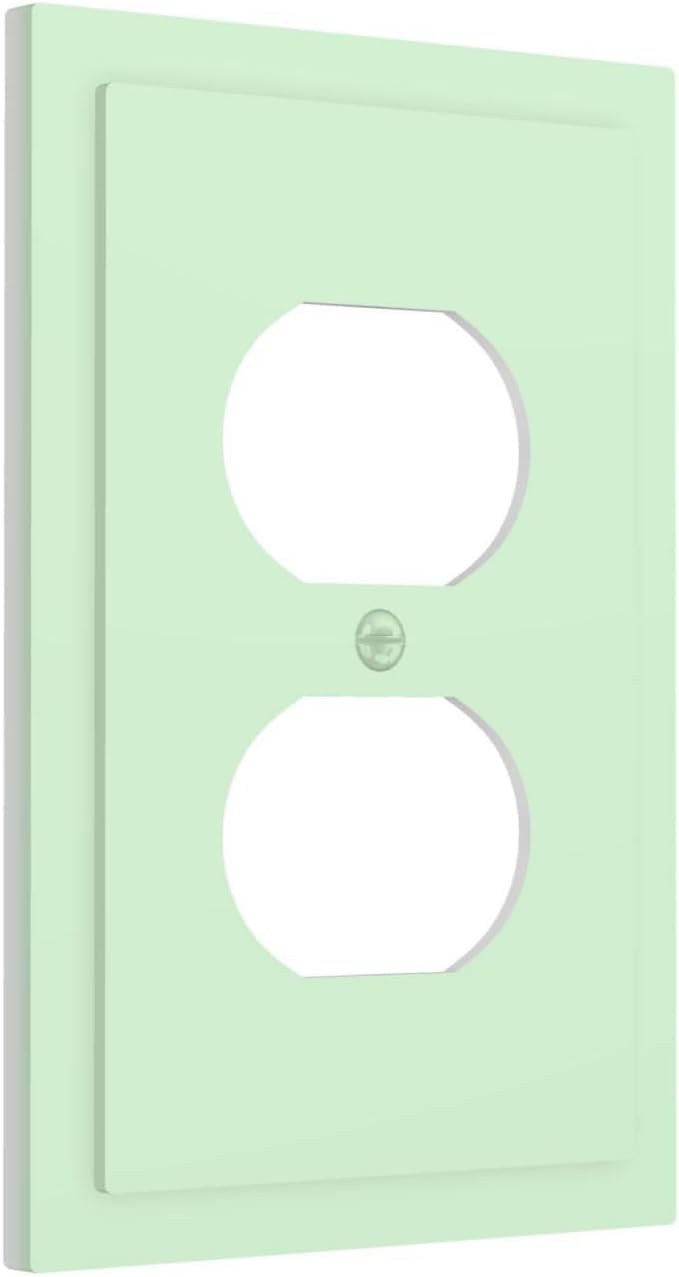 Green 1 Gang Electrical Duplex Wall Plate Receptacle Outlet Covers Decorative Dual Single Device Light Switch Cover Switchplate