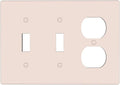 Beige 3 Gang 2 Toggle 1 Duplex Combination Light Switch Plate Decorative Triple Toggle Wall Plate Cover Electrical Faceplate Switch Face Plate