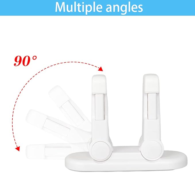 Improved Childproof Door Lever Lock（4 Pack）Prevents Toddlers from Opening Doors. Durable ABS with Adhesive Backing. Simple Install, No Tools Needed
