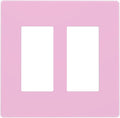 Decorative Purple 2 Gang Double GFCI Decorator GFCI Light Switch Cover, Violet Lavender Light Purple Romantic Lovely Outlet Wall Plate Electrical Faceplate Cover Screwless for Dimmer