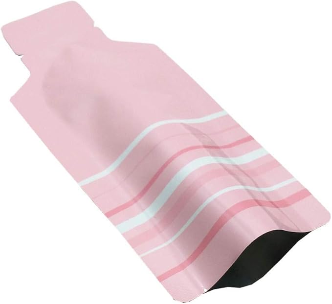 100 Pack 2.95x5.1 inch Heat Seal Sample Mylar Packets for Portable Travel Toiletries Empty Disposable Formula Liquid Shampoo Pouch Single Serving Coffee Powder Condiments Food Storage (Pink)