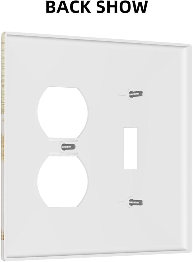 Mid Century Boho Gold Sun Abstract Sunrise Wallplates 1 Toggle 1 Duplex Switch Plate Electrical GFCI Faceplate Decorative Light Switch Covers for Kids Room Home Decor