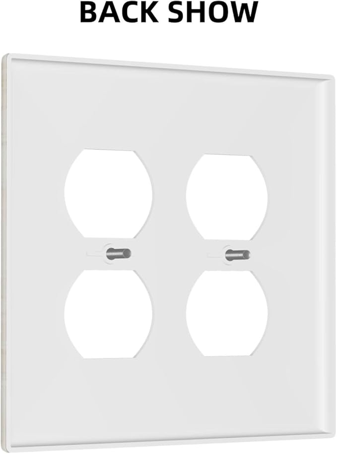 Light Switch Cover Plate Creamy Beige Marble Abstract Minimalism 2 Gang Socket Covers Double Duplex Wallplates Switch Plates and Outlet Covers for Bathroom Home Decor