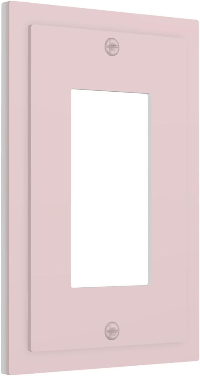 Pink Decorative 1 Gang Rocker/Decorator Outlet Light Switch Wall Plate Cover Faceplate Face Switch GFCI Outlet Cover Plate