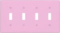 Purple 4 Gang Quad Toggle Light Switch Cover Decorative Electric Decorative Quadruple Device Switch Face Wall Plate Screwless