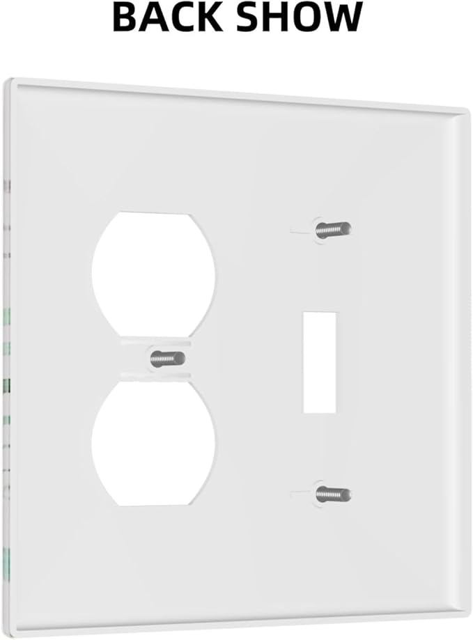 Boho Sun Abstract Art Mid Century 2-Gang 1-Toggle 1-Duplex Device Combination Wallplate Modern Aesthetics Arch Olive Leaf One Toggle Switch and One Duplex Receptacle Outlet Combo Light Switch Cover