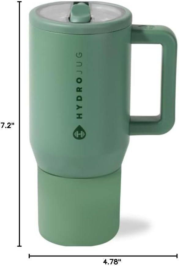 HydroJug Kids - 20 oz Insulated Kids Water Bottle with Flip Straw & Handle | Leak-Proof & Durable | Perfect for School, Sports, Lunch, Travel & Camp, Sage
