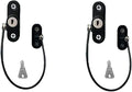 Child Safety Locks Window Door Cable Ventilator Kid Lock Baby Security Locking Keyed Opening Restrictor For Baby Protection Prevent Children Falling Window Lock (2PC Black)