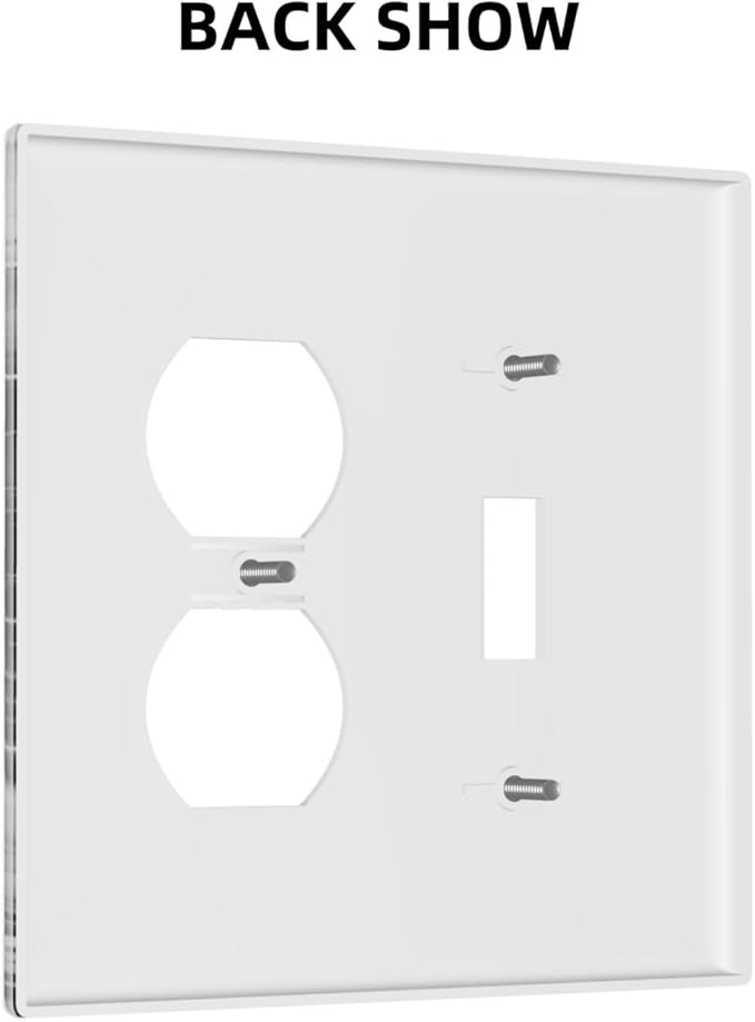 Ink Painting Marble Black White Abstract Luxurious Print Wallplates 1 Toggle 1 Duplex Switch Plate Electrical GFCI Faceplate Decorative Light Switch Covers for Kitchen Office Decor