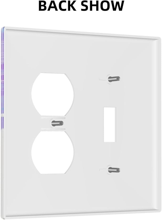 Cat Rainbow Single Toggle Duplex Combo Outlet Wall Plate Decorative 2 Gang Light Switch Covers Electrical Switchplate Home Decorate Faceplat for Bathroom Bedroom Kitchen Room 4.5 x 4.5 Inch