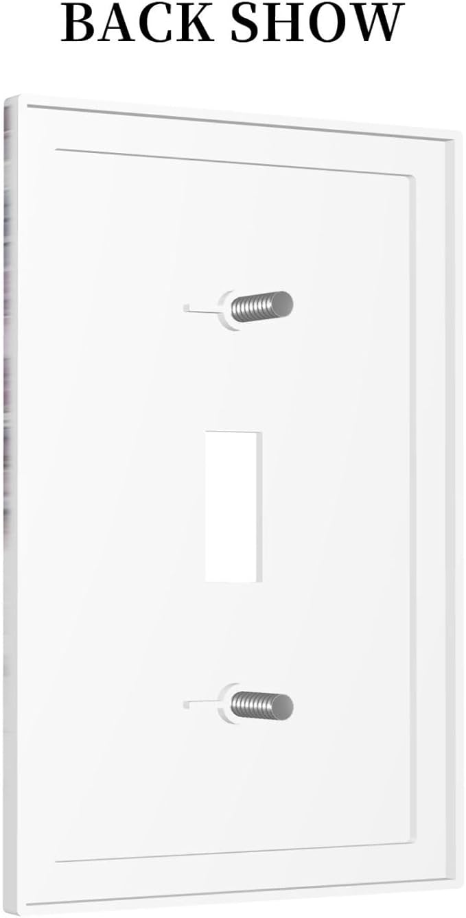 Hazy Leaves Ivy Nature Plants Eucalyptus Leave Decorative Light Switch Cover 1 Gang Single Toggle Device Electrical Faceplate Switchplates Decorator Outlet Wall Plate for Bedroom Home Decor