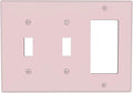Rose Purple Pink 3 Gang 2 Toggle 1 Rocker/GFCI/Decorator Combination Light Switch Plate Decorative Triple Toggle Wall Plate Cover Electrical Switch Face Plate