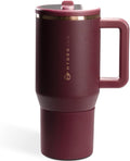 HydroJug Kids - 20 oz Insulated Kids Water Bottle with Flip Straw & Handle | Leak-Proof & Durable | Perfect for School, Sports, Lunch, Travel & Camp, Merlot