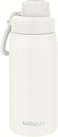 GOPPUS 19oz Kids Water Bottle with Spout Lid, Toddler Water Bottle, Stainless Steel Insulated Water Bottle, Leakproof, BPA Free, Suitable for Boys and Girls for School（Warm White）