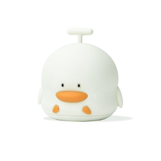 Portable Silicone LED Cartoon Night Light for Kids USB Rechargeable, Warm/White Light, 7-Color Changeable Light, Cute Children Night Lamp for Baby, Bedroom and Nursery (Duck)