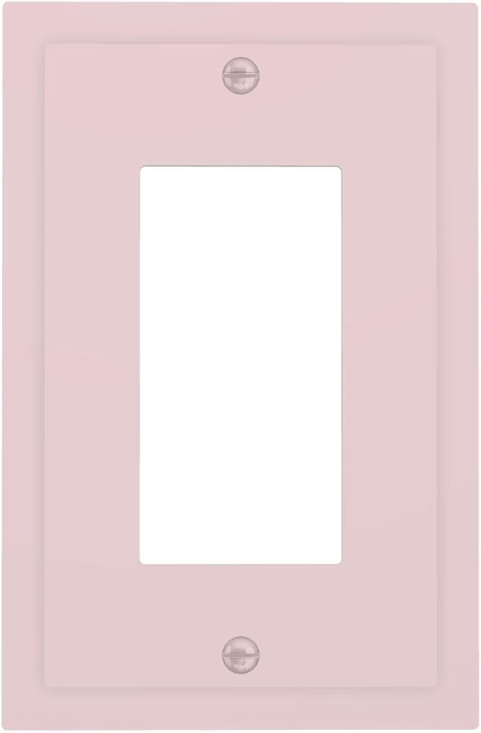 Pink Decorative 1 Gang Rocker/Decorator Outlet Light Switch Wall Plate Cover Faceplate Face Switch GFCI Outlet Cover Plate