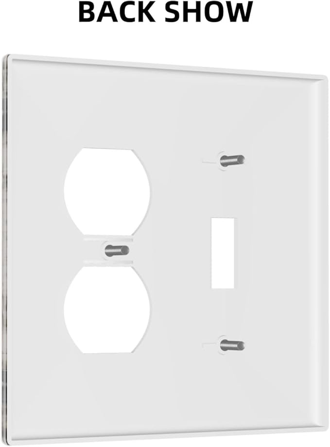 Vintage Retro Western Barn Cabin Wood 2 Gang 1 Toggle/Duplex Combo Outlet Light Switch Cover Wall Plate Electrical Faceplate Decorative Dual Device Switchplate