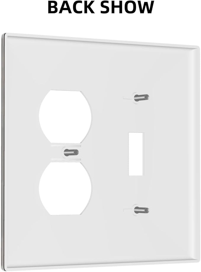 Light Switch Cover Plate Dark Brown Wood Grain Rustic Country Wooden 2 Gang Outlet Covers 1 Toggle 1 Duplex Socket Cover Wallplates Electrical Switch Plate Covers for Farmhouse Home Decor