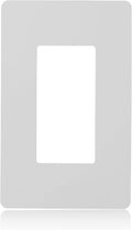 Faith White 1-Gang Screwless Wall Plate (1-pack) | Light Switch Plate or Wall Plate for Electrical Outlet | 1-Gang Wall Plate for Decorator Switches and Receptacles | Heat-Resistant Thermoplastic