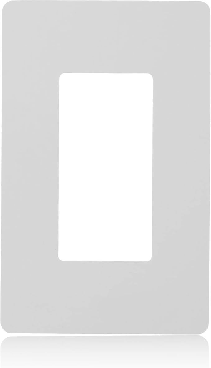 Faith White 1-Gang Screwless Wall Plate (8-pack) | Light Switch Plate or Wall Plate for Electrical Outlet | 1-Gang Wall Plate for Decorator Switches and Receptacles | Heat-Resistant Thermoplastic