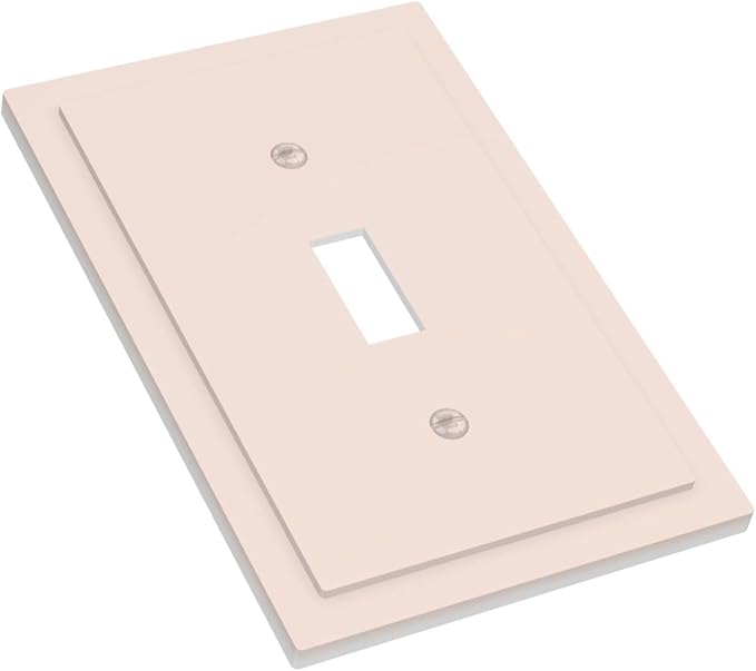 Beige 1 Gang Light Switch Cpver Outlet Covers Decorative Single Toggle Wall Plate Electrical Switchplate Faceplate
