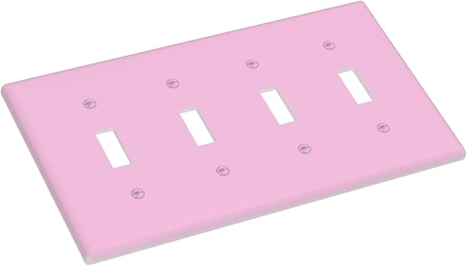 Purple 4 Gang Quad Toggle Light Switch Cover Decorative Electric Decorative Quadruple Device Switch Face Wall Plate Screwless