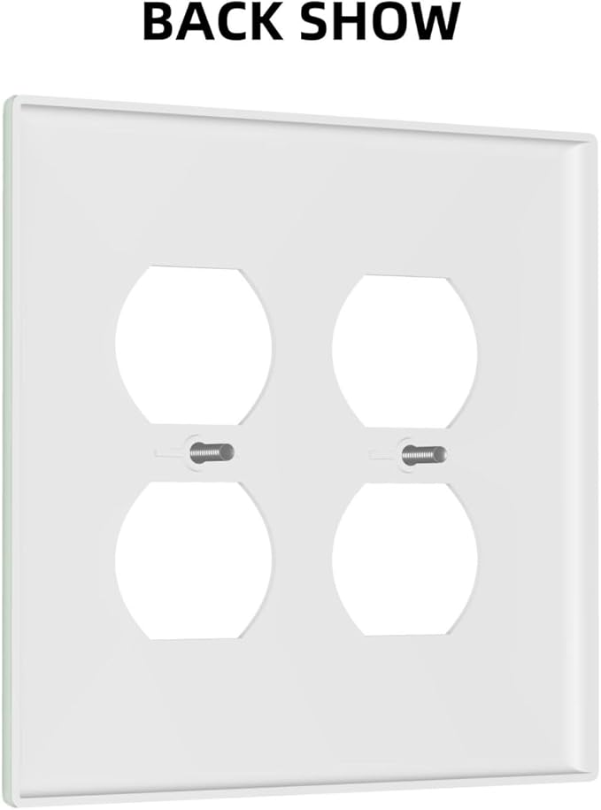 Green 2 Gang Double Duplex Receptacle Combo Outlet Light Switch Cover Wall Plate Electrical Faceplate Decorative Dual Device Switchplate