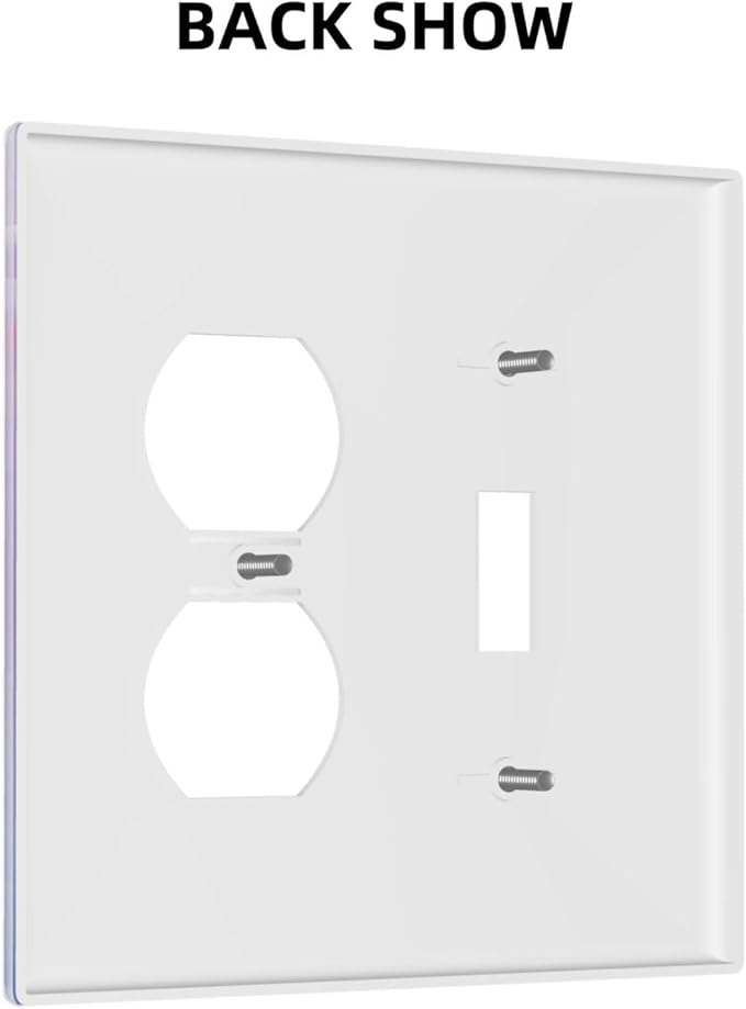Outlet Covers Rainbow Sky with Clouds 2 Gang Decorative Switch Plates 1 Toggle Duplex Combo Light Switch Cover GFCI Electrical Wall Plates for Bathroom Home Decor