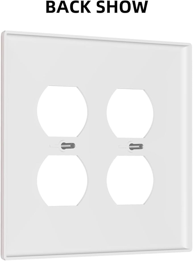 Cute Pink 2 Gang Double Duplex Receptacle Combo Outlet Light Switch Cover Solid Color Woman Girl Girly Wall Plate Electrical Faceplate Decorative Dual Device Switchplate