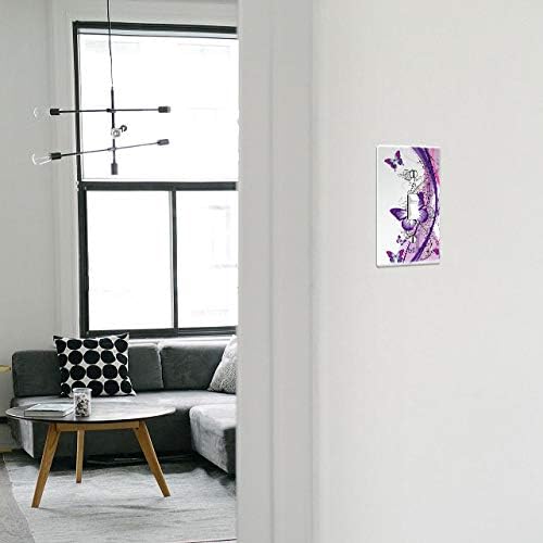 WIRESTER Single Gang Toggle Light Switch Plate/Wall Plate Cover - 2 Tone Purple Butterfly